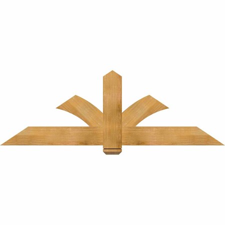 Ekena Millwork Redmond Rough Sawn Timber Gable Bracket, Western Red Cedar, 72"W x 24"H x 2"D x 6"F, 8/12 Pitch GBW072X24X0206RED00RWR